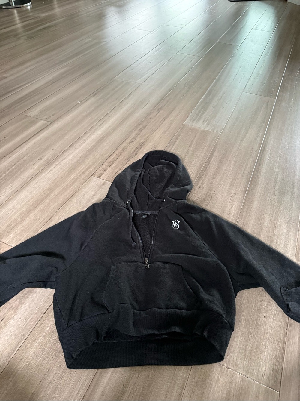 Victoria's Secret Black Half-Zip Hoodie